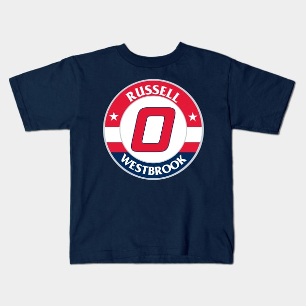 Russell Westbrook 0 Washington Wizards Kids T-Shirt by IronLung Designs